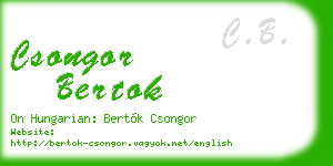 csongor bertok business card