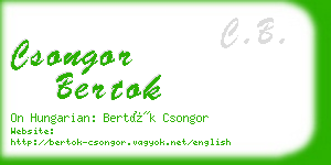 csongor bertok business card